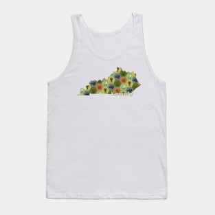 Kentucky State Map Board Games Tank Top